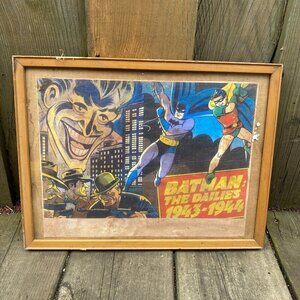 Vintage 1970s Batman Poster The Dallies Comic Book Poster With Frame DC Universe